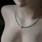 925 Sterling Silver Peridot 2mm Floral Charm Necklace