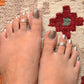 925 Sterling Silver Leaf Detailed Toe Ring