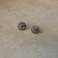 925 Sterling Silver Antique Plain Oxidised Boho Studs Earrings