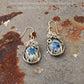 925 Sterling Silver Jasper Hook Wire Wrap Handcrafted Spiral Earrings