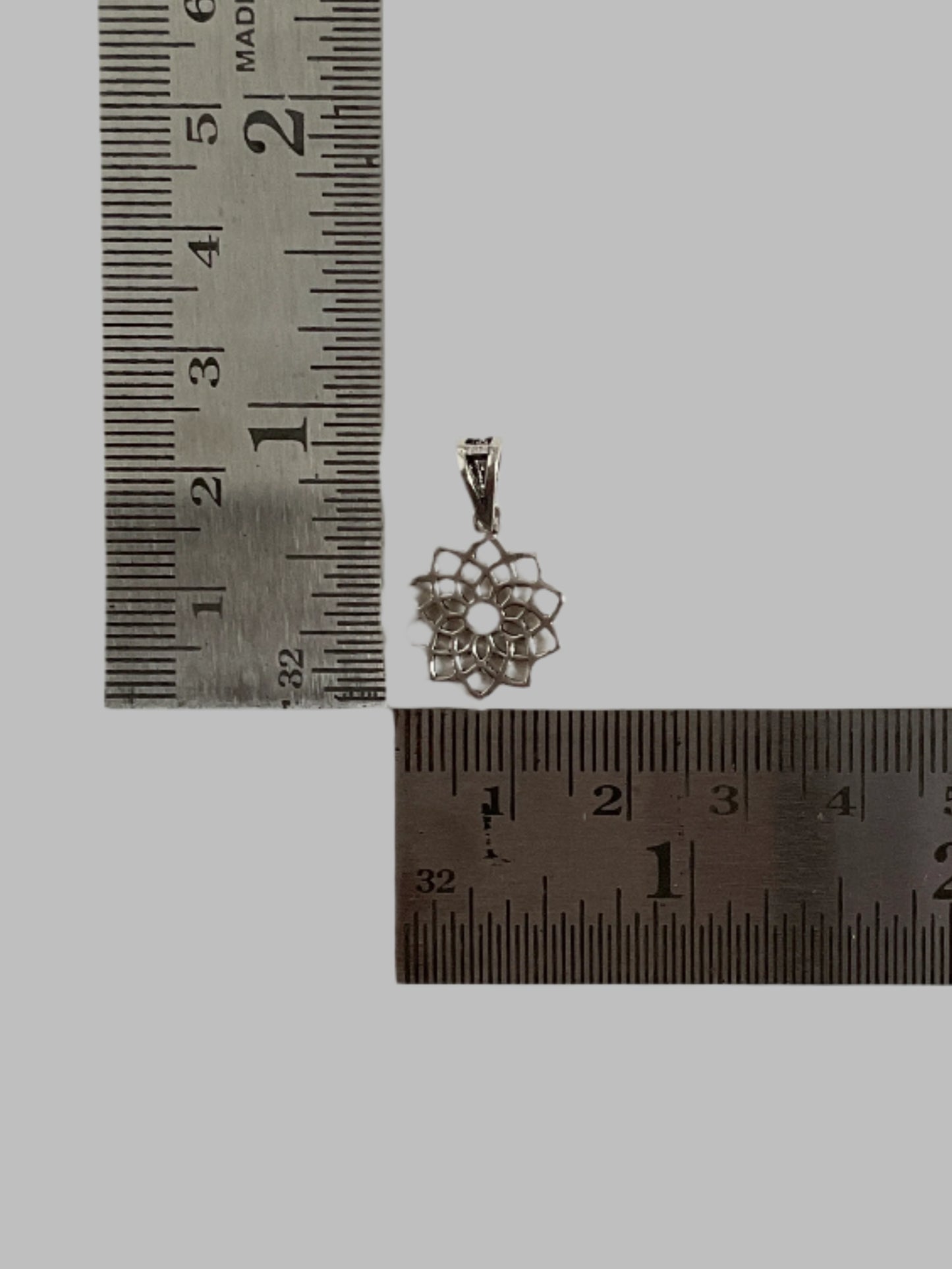 Lotus Mandala 925 Sterling Silver Pendant