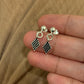 925 Sterling Silver Tribal Rawa Handcrafted Minimal Studs Earrings