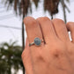 Stylish oval-shaped aquamarine gemstone ring in high-quality silver.