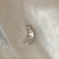 925 Sterling Silver Clear Quartz Moon Wire Wrapped Handcrafted Pendant