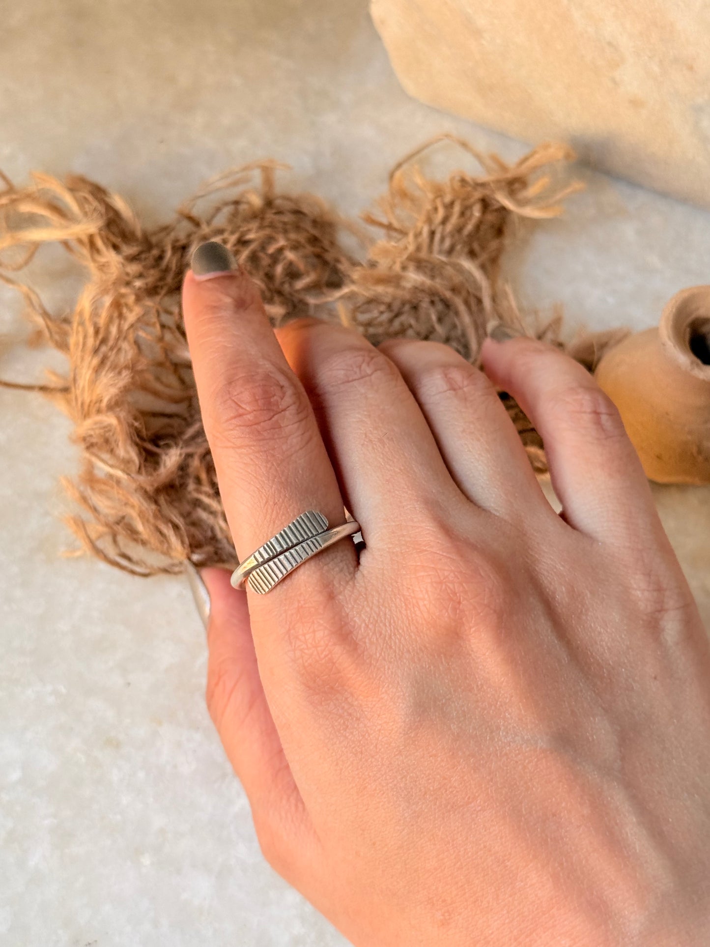 925 Sterling Silver Bohemian Hill Tribe Handcrafted Adjustable Ring