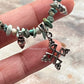 Unique Natural Turquoise Beads Necklace Tribal Kolam in Sterling Silver  