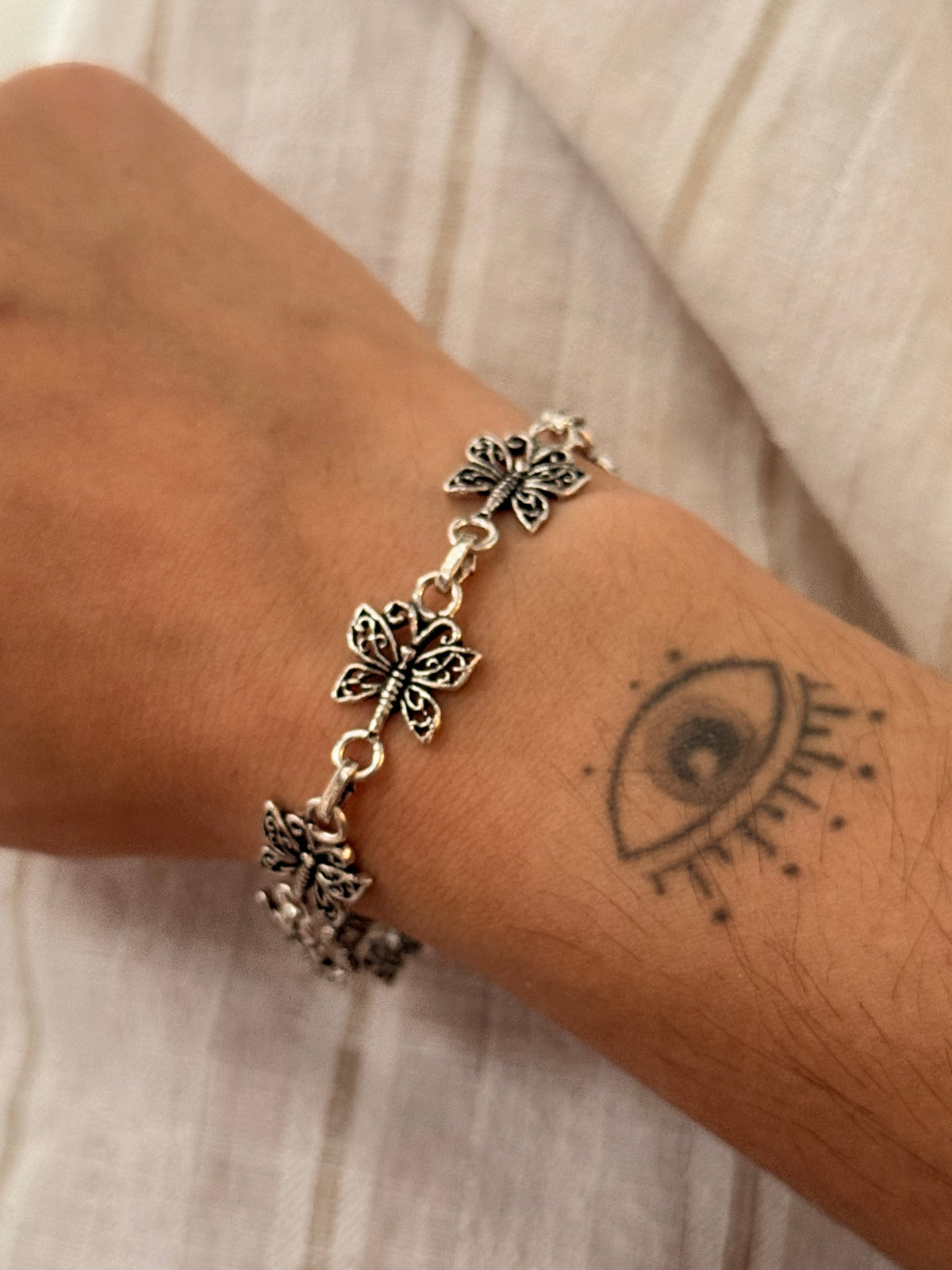 925 Sterling Silver Butterfly Bracelet