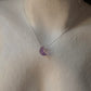 925 Sterling Silver Amethyst Moon Crescent Carved Handcrafted Necklace