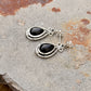 925 Sterling Silver Black Onyx Pear Gothic Handcrafted Studs Earrings