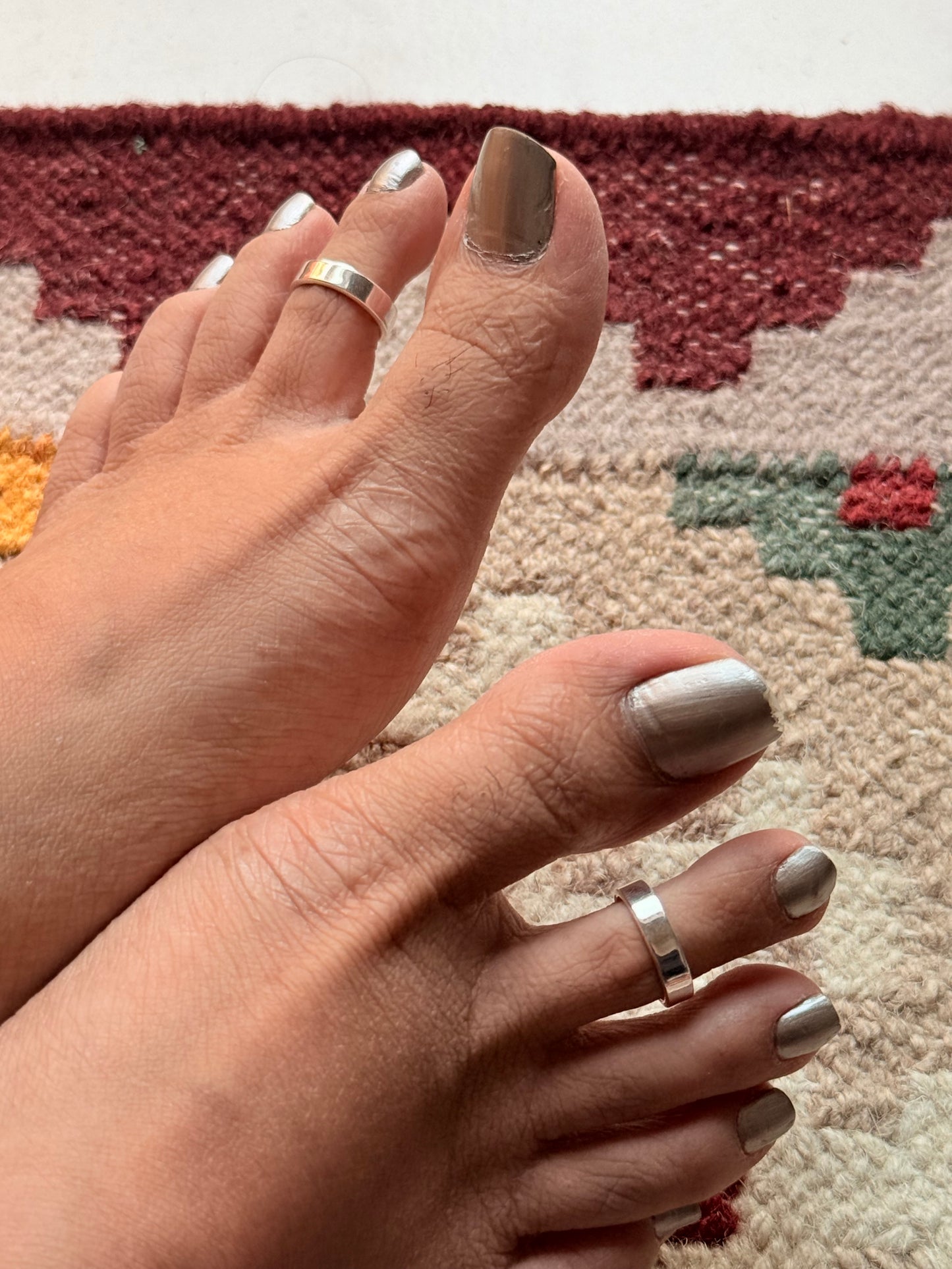 925 Sterling Silver Plain 4mm Toe Ring
