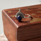 Sterling Silver Lapis Lazuli Fan Boho Ring