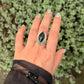 925 Sterling Silver Black Onyx Marquise Gothic Rustic Ring