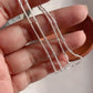 Polished silver snake chain with dotted texture