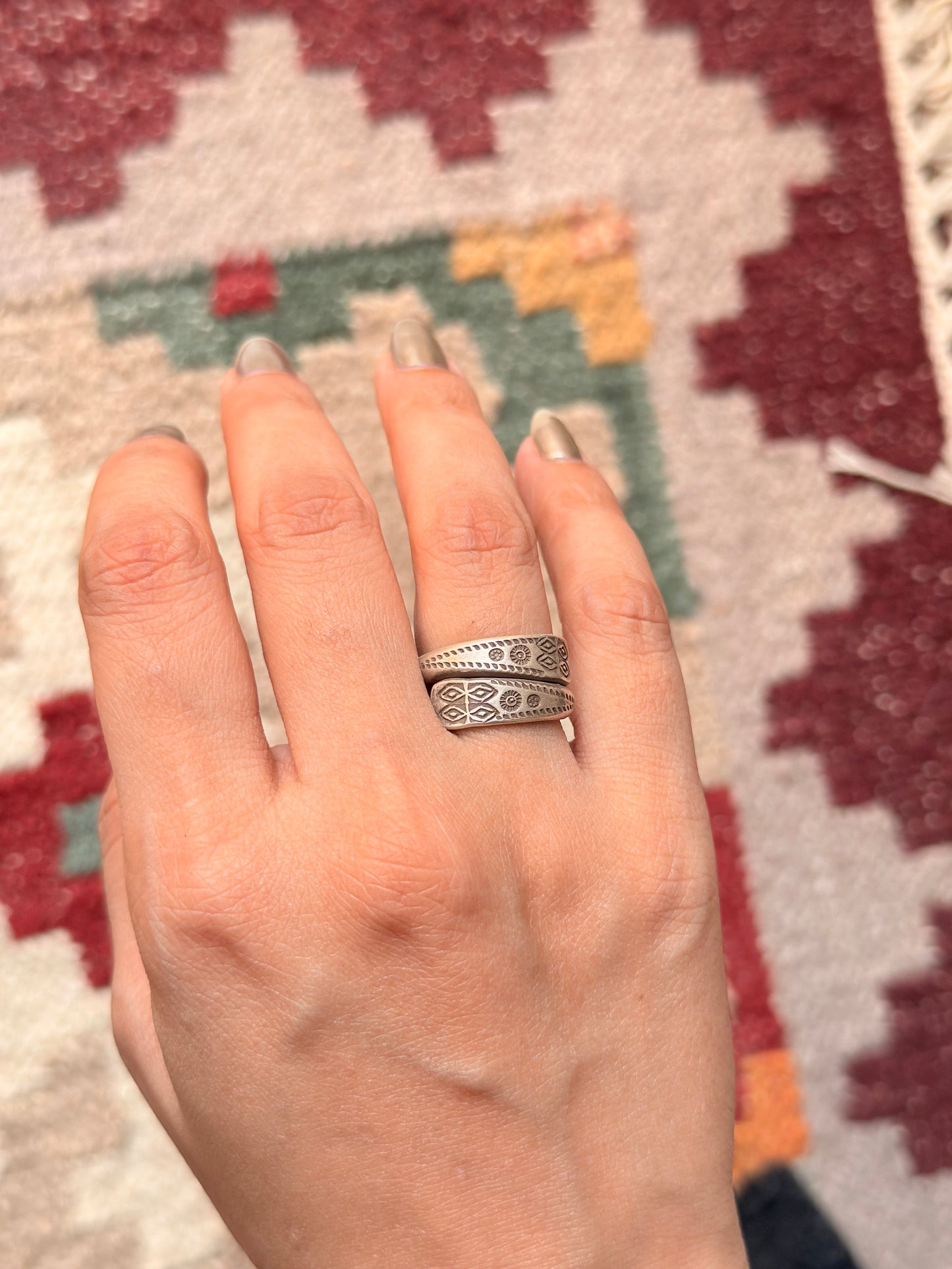 925 Sterling Silver Bohemian Hill Tribe Handcrafted Adjustable Ring