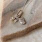 925 Sterling Silver Flip Mobile Phone, White Topaz North Star and Silver Bead With Italian Rectangular Charm Connector