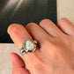 925 Sterling Silver Baroque Pearl Rustic Fusion Handcrafted Ring