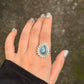 925 Sterling Silver Labradorite Pear Boho Statement Handcrafted Ring