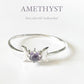 Amethyst Moon Phases Silver Ring