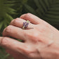 925 Sterling Silver Amethyst & Peridot Floral Wire Wrapped Handcrafted Ring