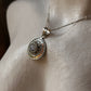 925 Sterling Silver Moonstone Round Boho Handcrafted One of a Kind Pendant