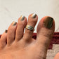 925 Sterling Silver Leaf Detailed Toe Ring