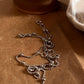 Timeless satellite (dots) silver chain for layered looks