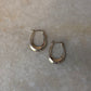 925 Sterling Silver Chunky Italian U Hoops Earrings