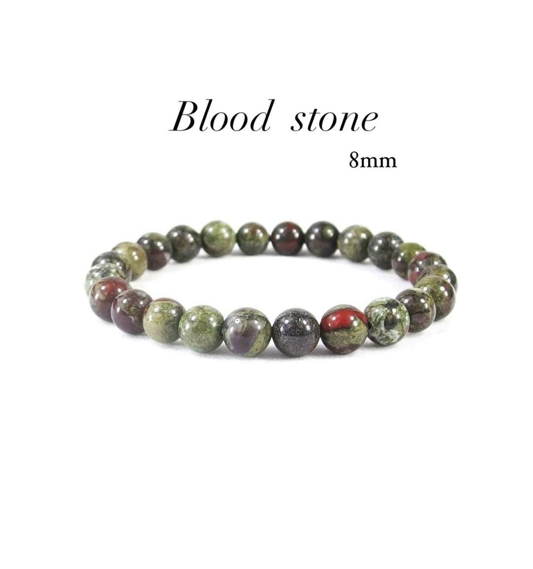 Bloodstone Natural Crystal Bracelet 8MM