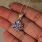 925 Sterling Silver Tanzanite big Flower Statement Pendant