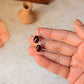 925 Sterling Silver Garnet Rectangular Daily Wear Hook Handcrafted Earrings