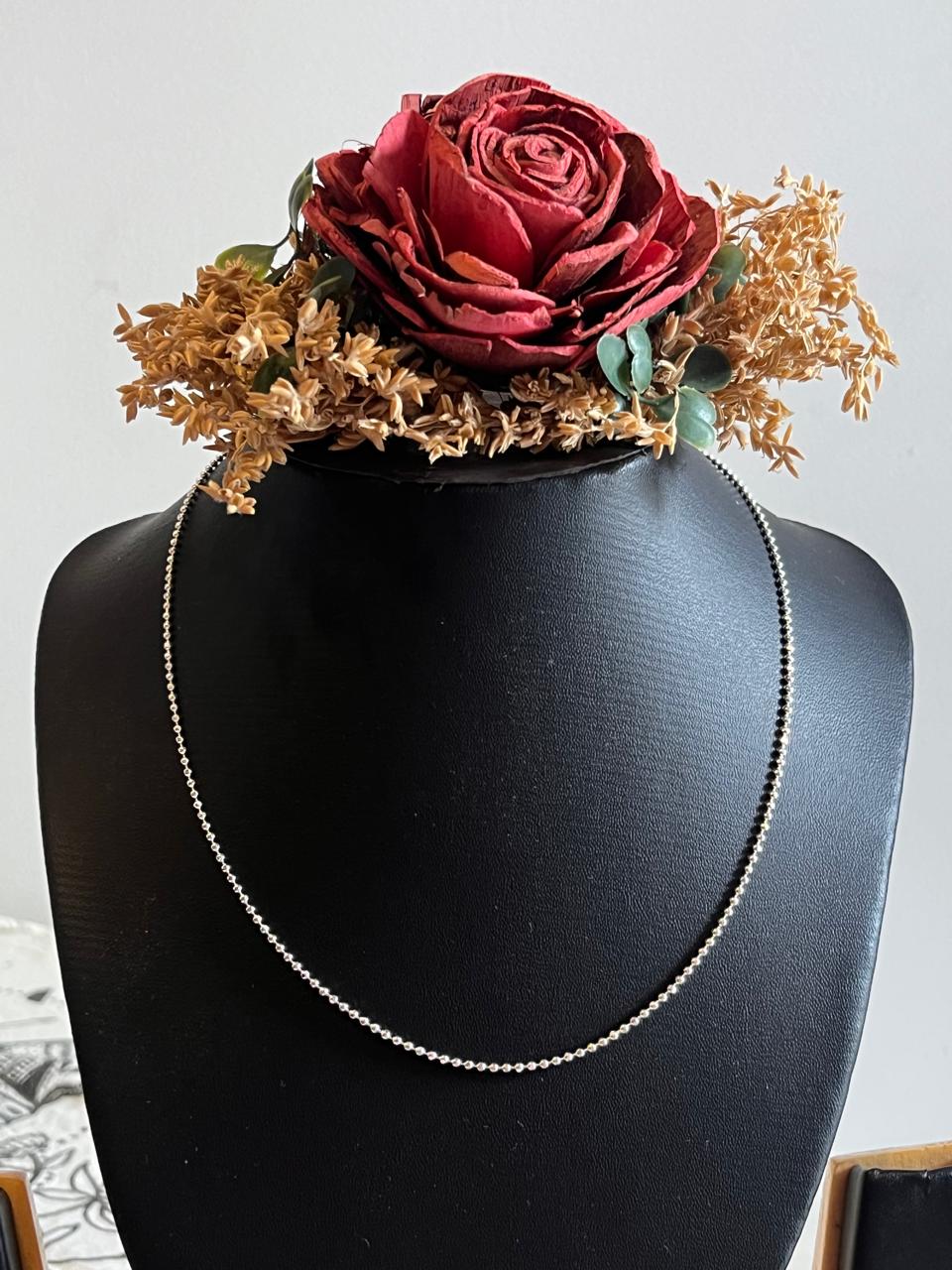 Sleek and stylish dot ball silver chain for everyday wear