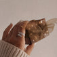 Unique feather wrap adjustable silver ring with intricate feather design