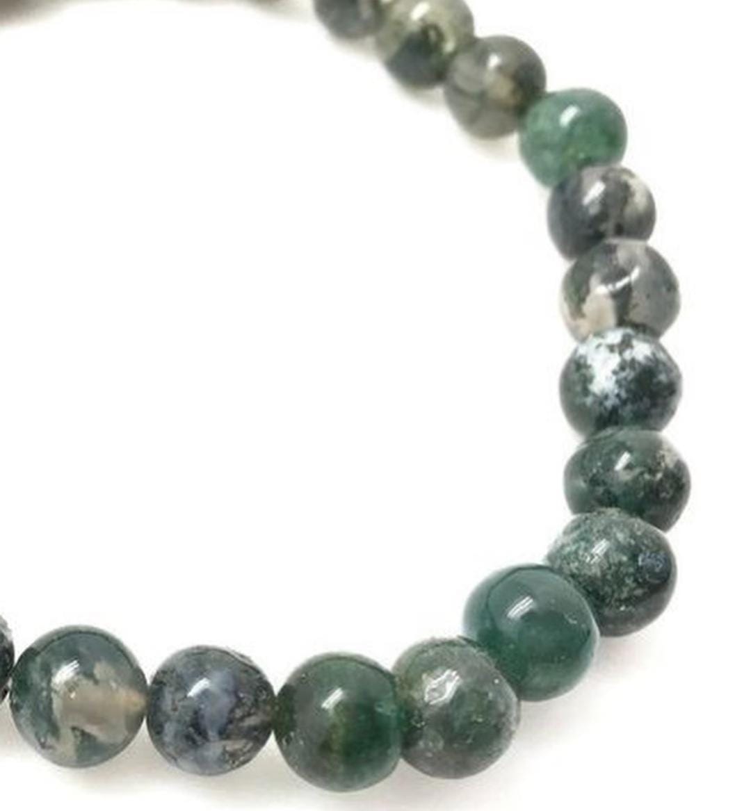 8MM Moss Agate Stone Bracelet