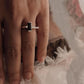 Modern Silver Ring with Black Onyx and Side Stones