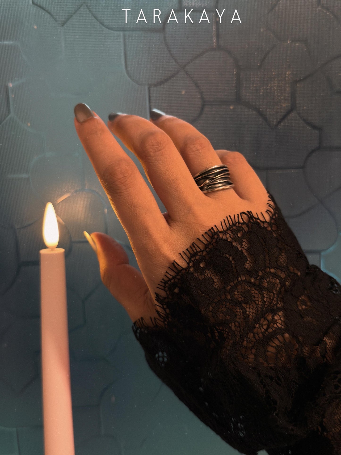 925 Sterling Silver Draped Textured Band Ring