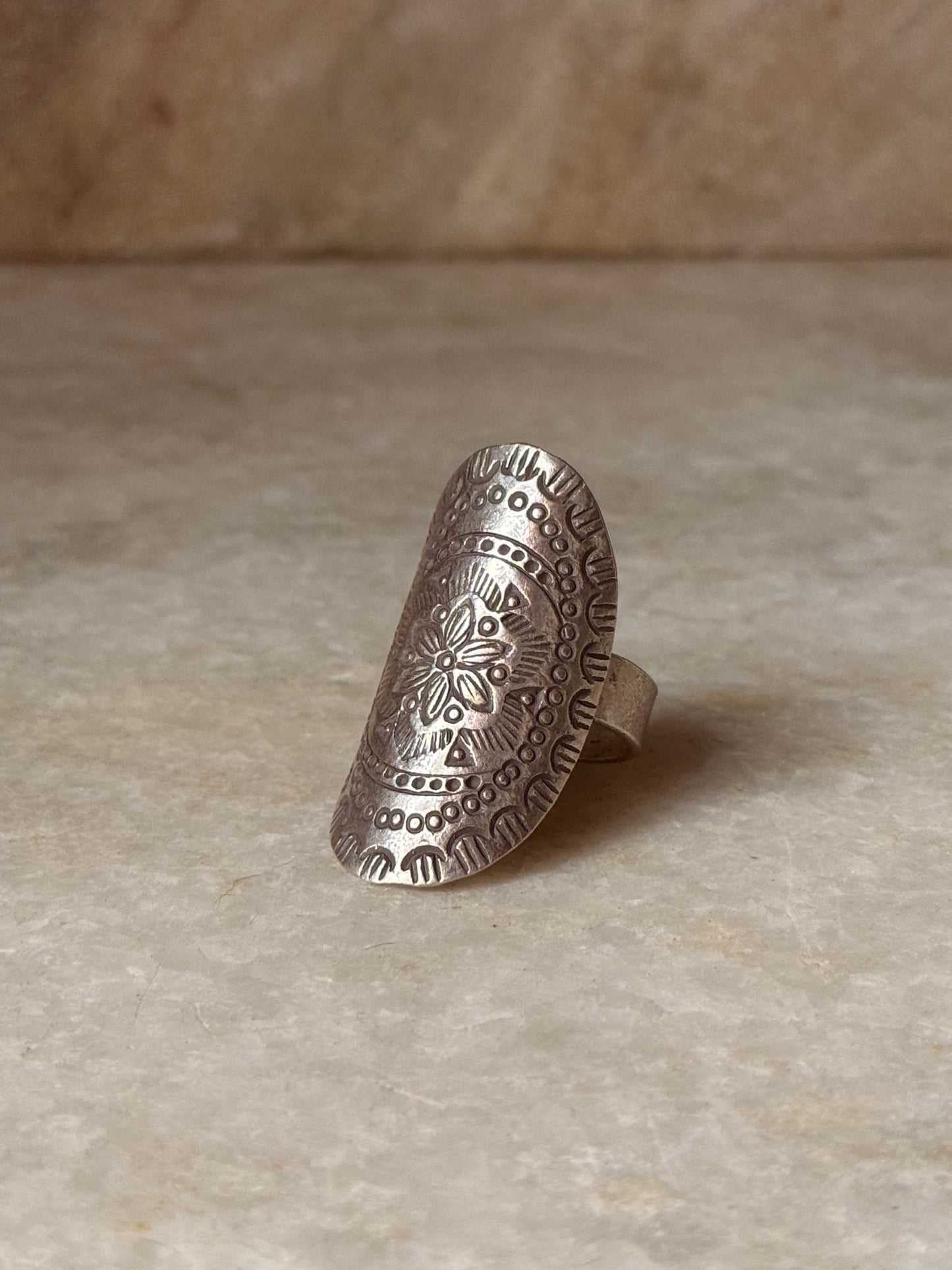 925 Sterling Silver Bohemian Imported Handcrafted Full Finger Adjustable Ring
