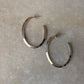 925 Sterling Silver Chunky Italian U Statement Half Hoops