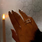 925 Sterling Silver Chunky Twin Hula Dome Band Ring