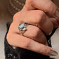 925 Sterling Silver New Larimar Molten Drip Ring