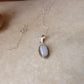 925 Sterling Silver Blue Lace Agate Handcrafted Oval Rawa Pendant