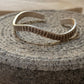 925 Sterling Silver Antique Hill Tribe Fish Handcrafted Adjustable Kada