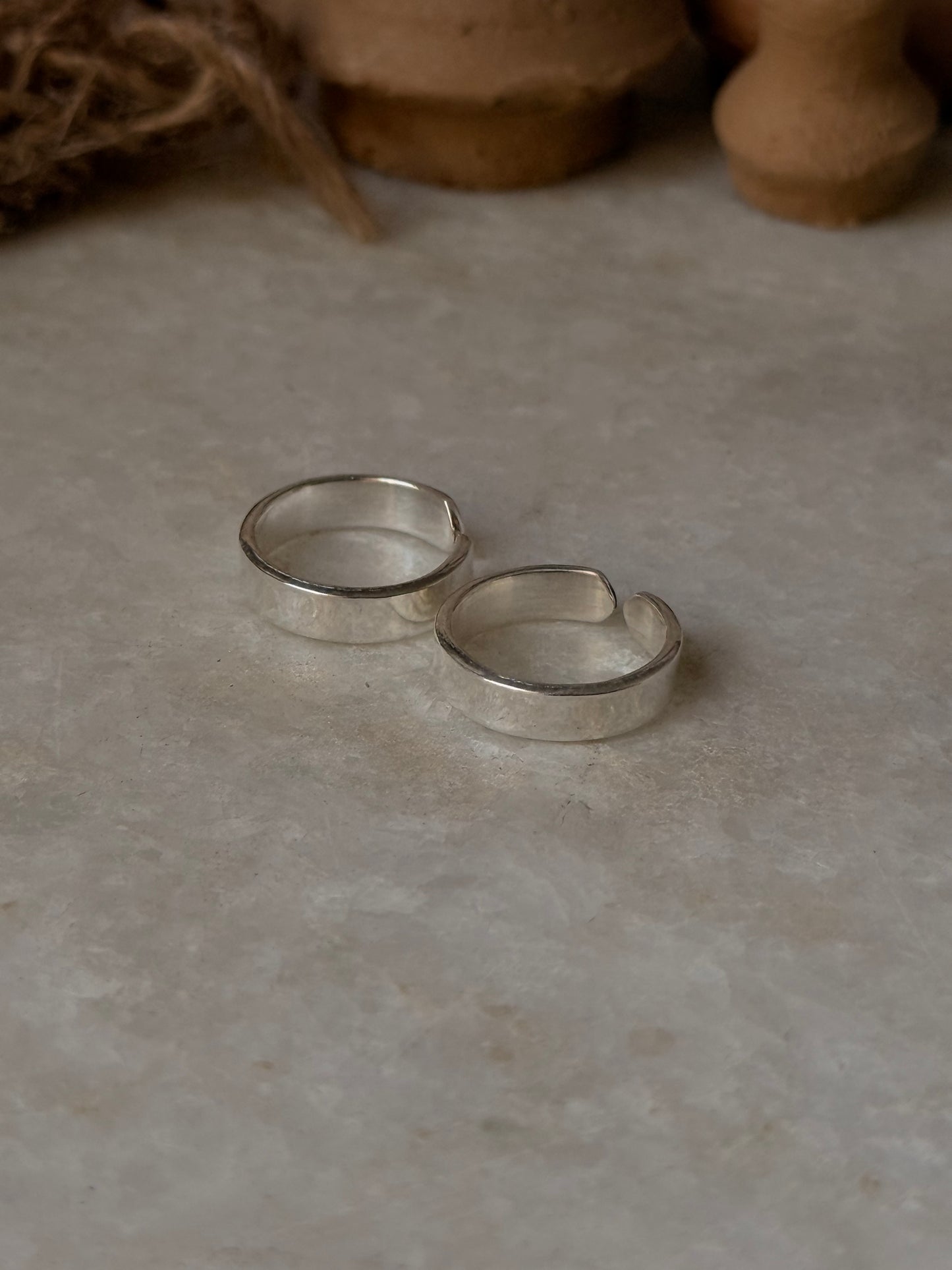 925 Sterling Silver Plain 4mm Toe Ring