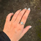 925 Sterling Silver Moonstone Marquise Faceted Snake Ring
