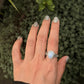925 Sterling Silver Moonstone Oval Detailed Forest Enchantment Ring