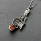 Trishul Damru Rudraksh 925 Sterling Silver Pendant