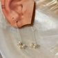 925 Sterling Silver Fresh Water Pearls Jhumki Charms Handcrafted Hook Earrings
