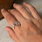925 Sterling Silver 3D Pretty Boho Bow, 3 Shiny Pearls Charm Ring