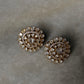 925 Sterling Silver Gold Plated Antique Moissanite Polki Round Stud Earrings
