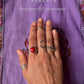 925 Sterling Silver Tribal Rawa Almond Ring