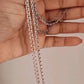 Sleek antique patterned chain in polished sterling silver.